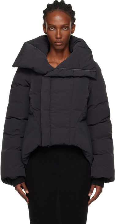Prešívaná bunda Rick Owens Rick Owens Concordians Naska Duvet Asymmetric Collar Down Jacket Čierna | RP02E4746 MTD1, 0