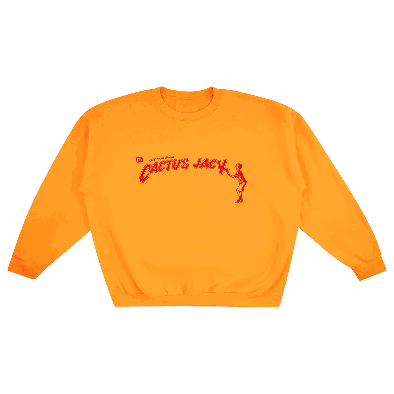 Mikina Cactus Jack by Travis Scott McDonald's x Spelling Crewneck Oranžová | CJMD CS75 GOLD, 0