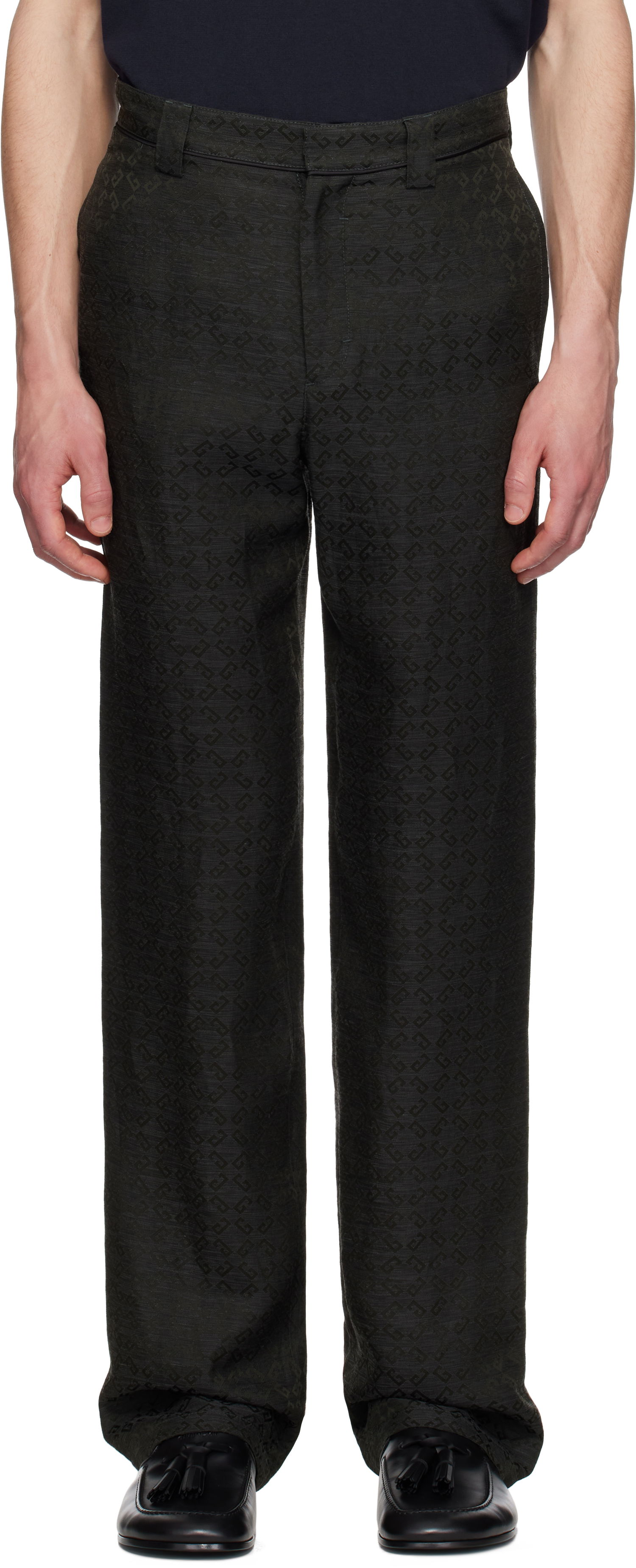 Nohavice Givenchy Givenchy Monogram Chino Trousers Čierna | BM51JY15WV021, 0