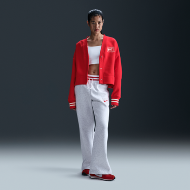 Sveter Nike Nike Sportswear Phoenix Fleece Cardigan Červená | HJ0946-657, 2
