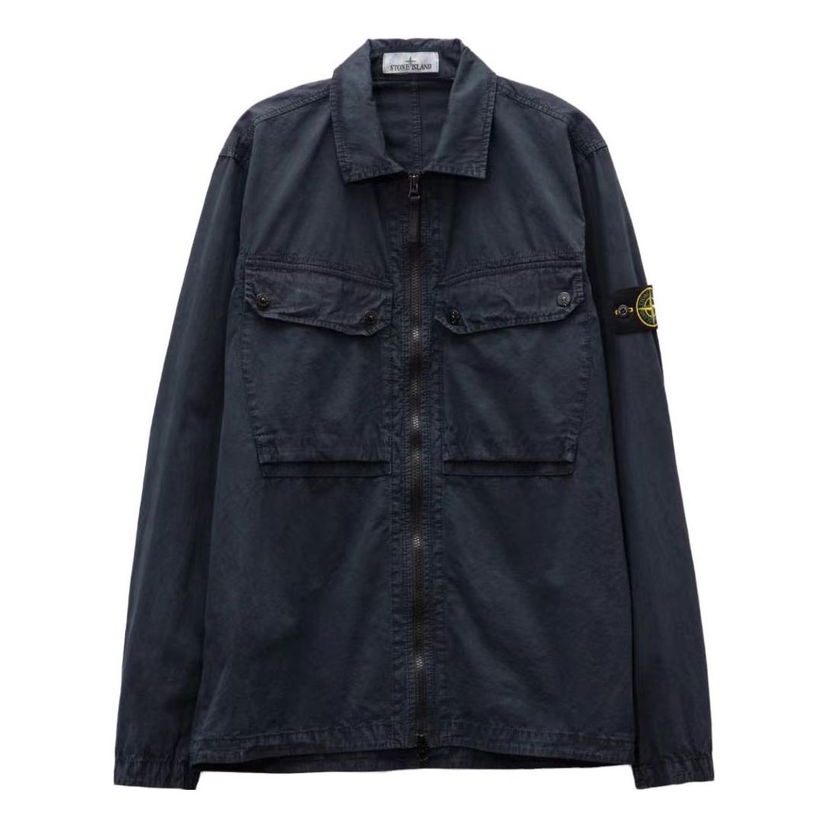 Košeľa Stone Island Stone Island Old Effect Overshirt Modrá | 7915102WN-V0120