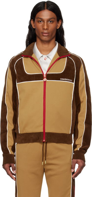 Súprava Casablanca Casablanca Chenille Panelled Track Jacket Hnedá | MS25-JTP-342-01, 0