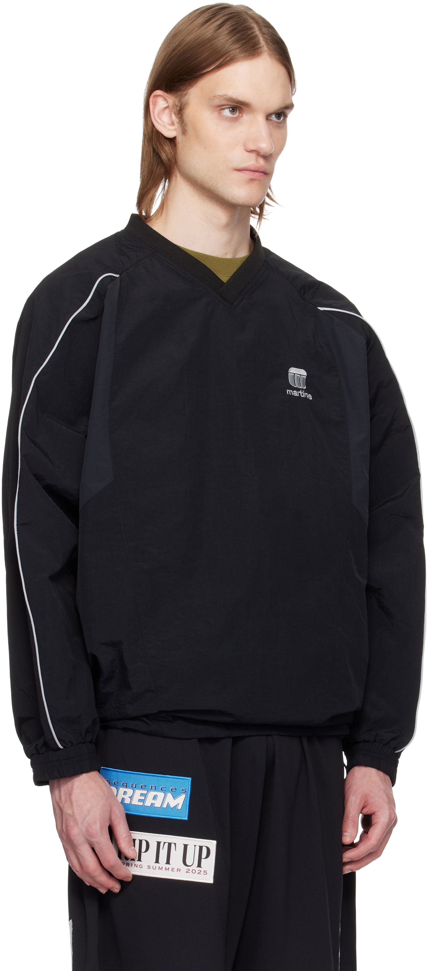 Vetrovka Martine Rose Martine Rose Sports Pullover Jacket Čierna | 136WP01001, 1