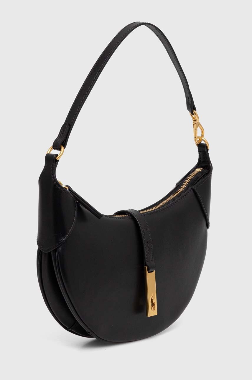 Kabelka Polo by Ralph Lauren Polo Ralph Lauren Leather Shoulder Bag Čierna | 428871248, 1