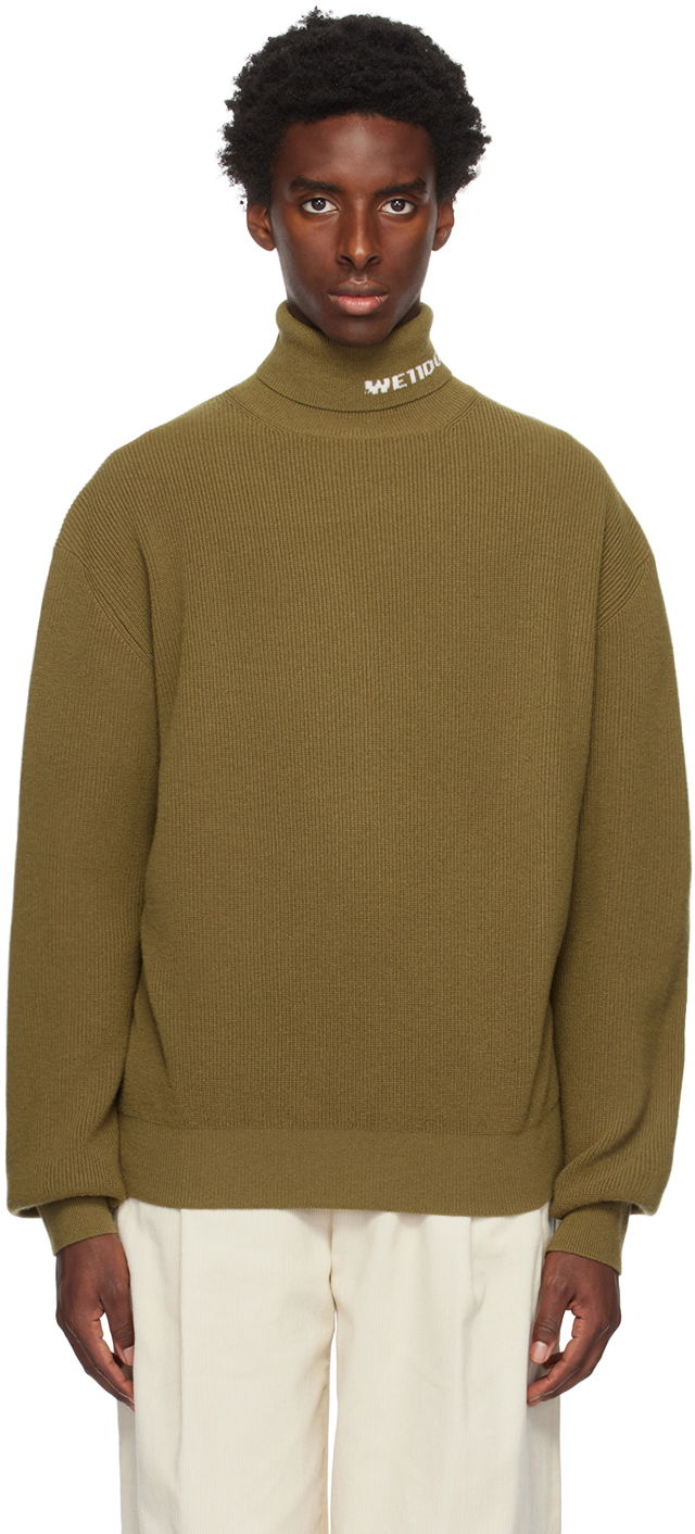 Sveter We11done We11done Jacquard Turtleneck Sweater Zelené | WD-KT3-23-620-U-KK, 0