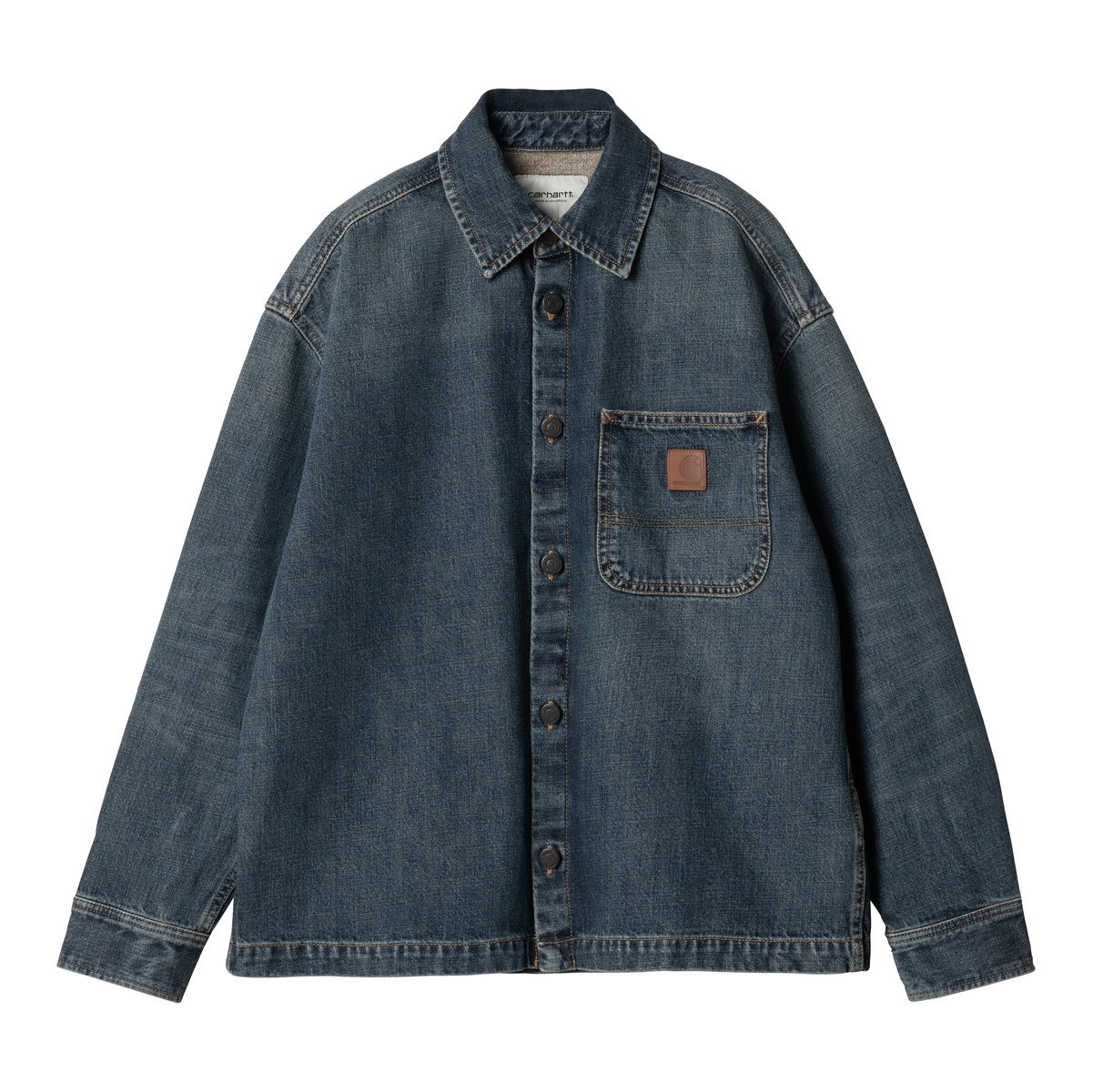 Košeľa Carhartt WIP Lovilia Denim Shirt Jacket Modrá | I034461_9, 0