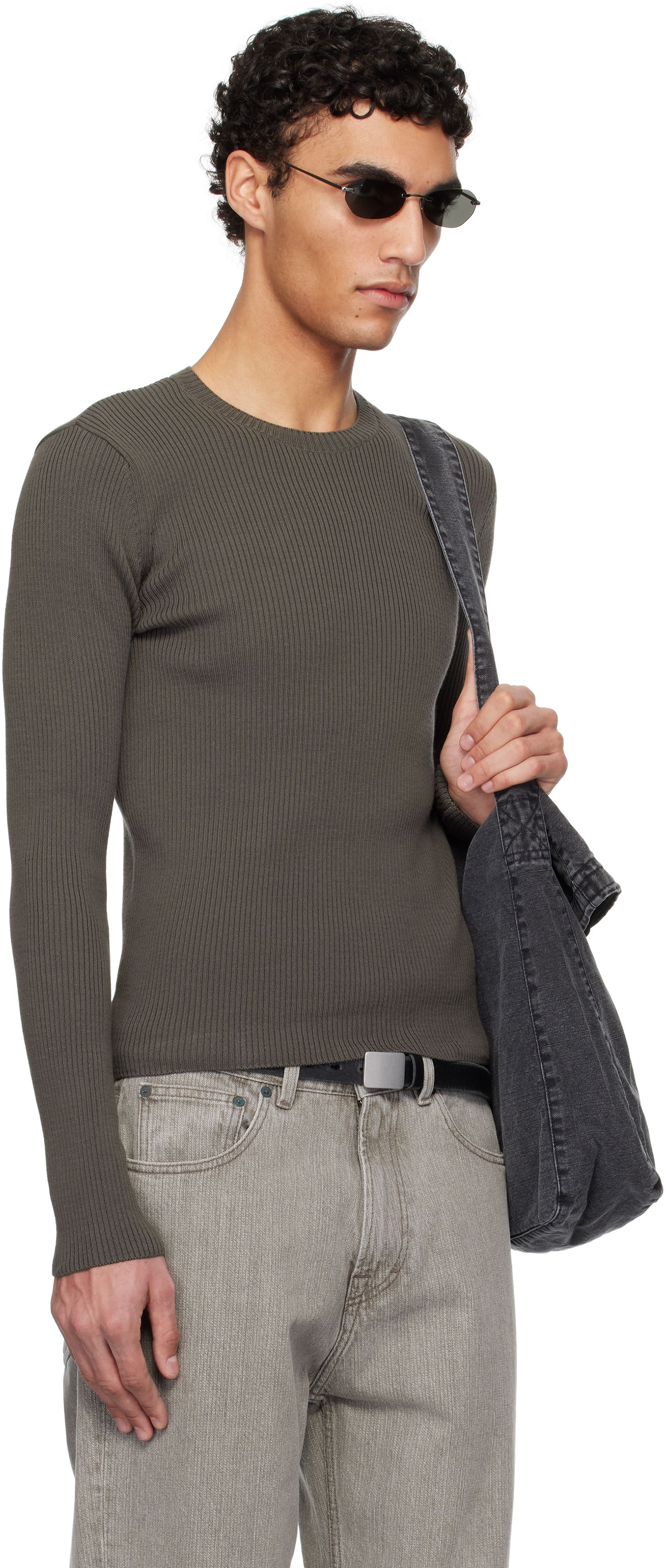 Sveter OUR LEGACY Our Legacy Compact Roundneck Sweater Zelené | M2253CF, 1