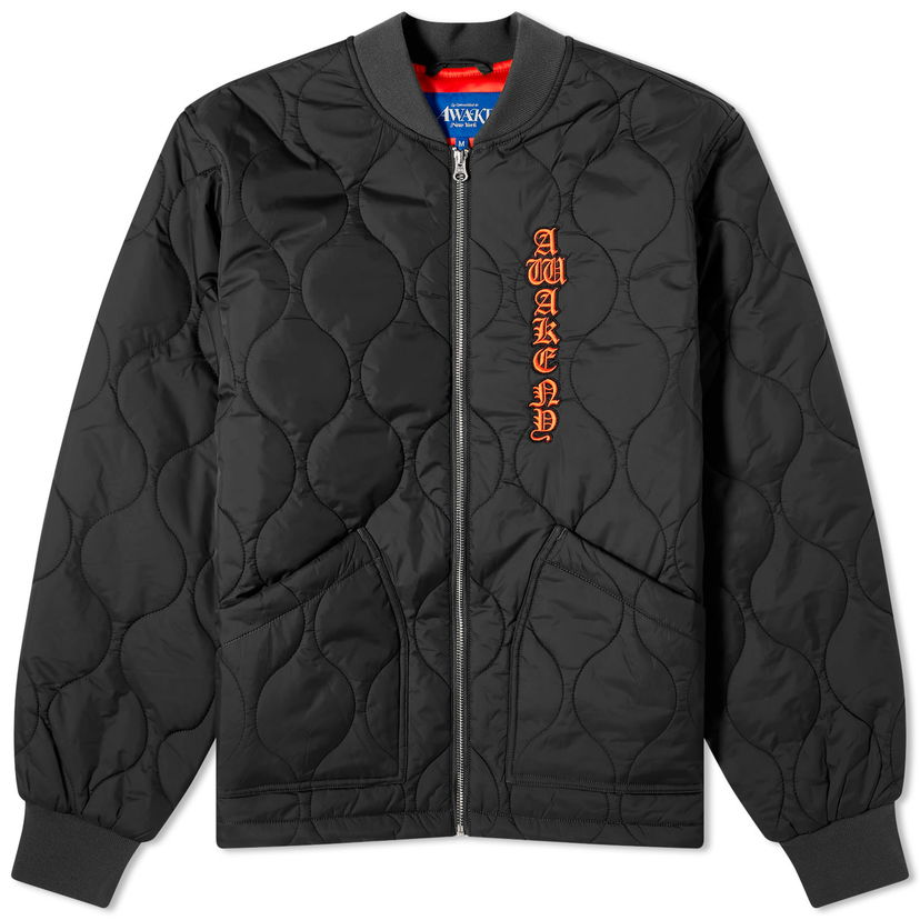 Bunda Awake NY Cobra Quilted Bomber Jacket Čierna | AWK-FW23-OT003-BLK