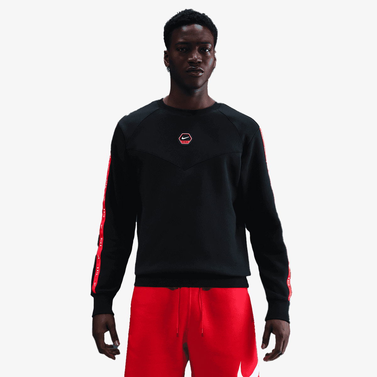 Mikina Nike NSW Fleece Crewneck Sweatshirt Čierna | IH4286-010, 1