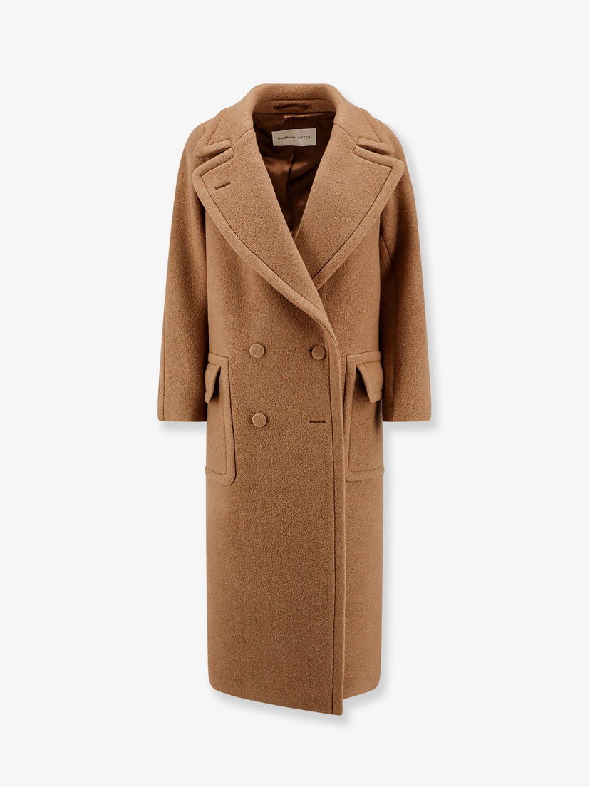 Kabáty Dries Van Noten Double-Breasted Long Coat Hnedá | 2420102009222102