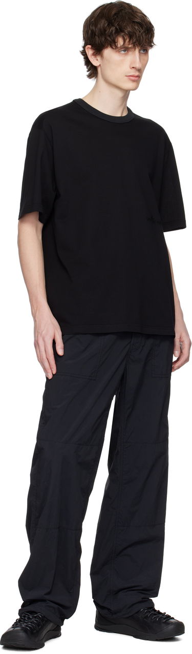 Tričko Stone Island Stone Island Textured Mercerized Cotton Jersey T-Shirt Čierna | K1S15 2100038 S0175, 3