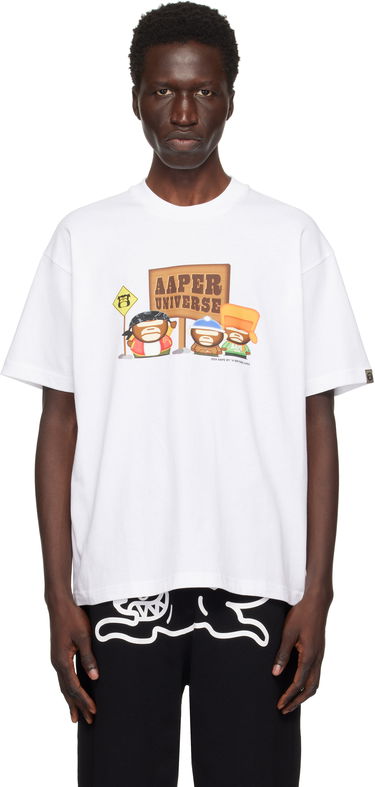 Tričko AAPE by A Bathing Ape AAPE by A Bathing Ape 'AAPER Universe' Graphic T-Shirt Biela | AAPTEM1573XXNWHX, 0