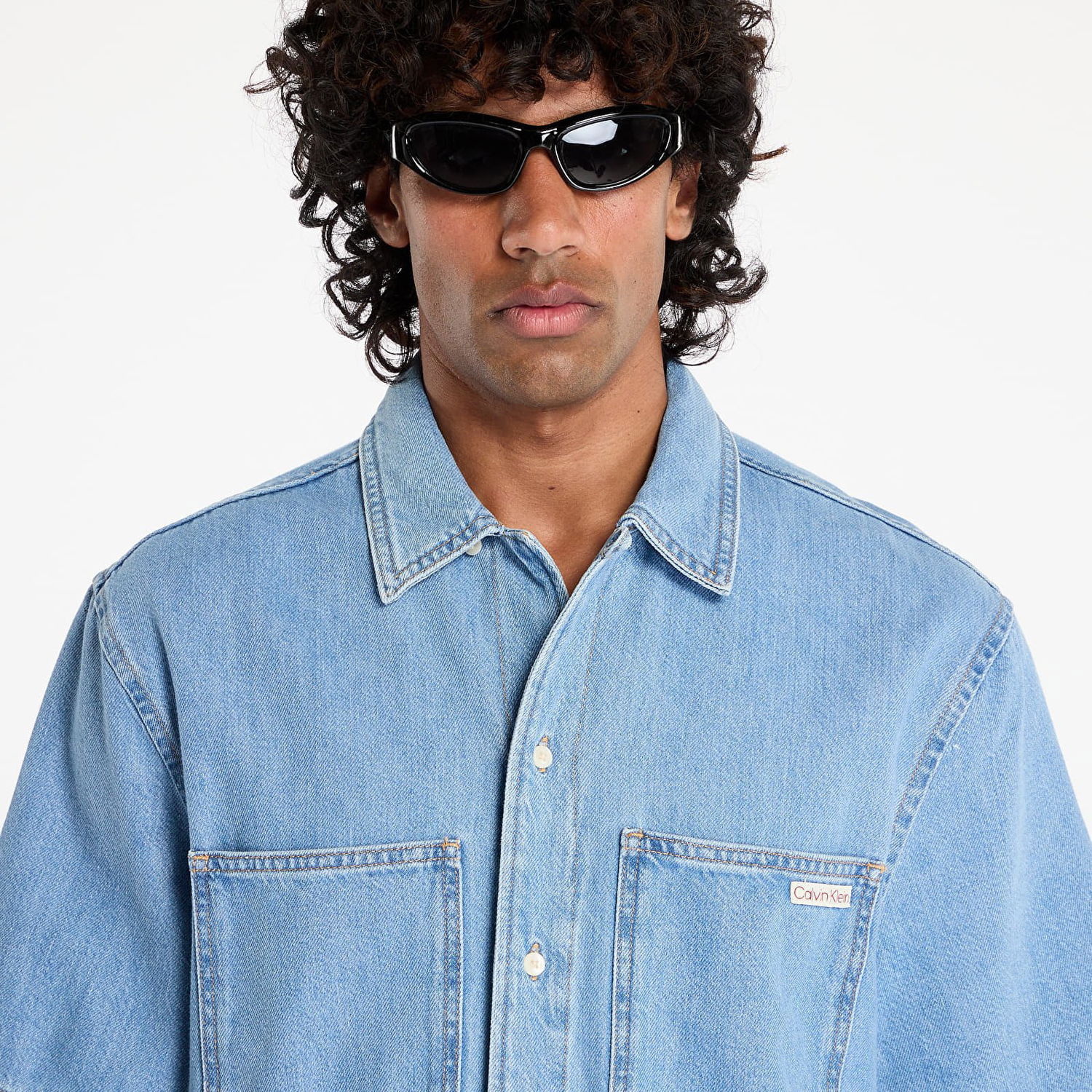 Košeľa CALVIN KLEIN Calvin Klein Jeans Bowler Denim Shirt Modrá | J30J327512 1AA, 1
