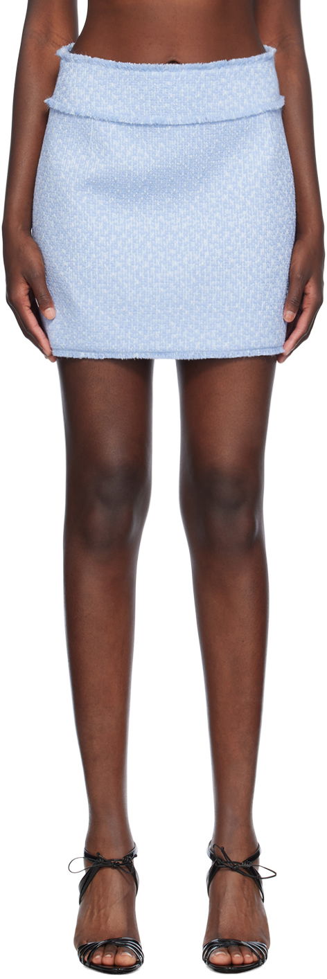 Sukňa Dolce & Gabbana Dolce&Gabbana Raschel Tweed Miniskirt Modrá | F4CR5T HUMUA, 0