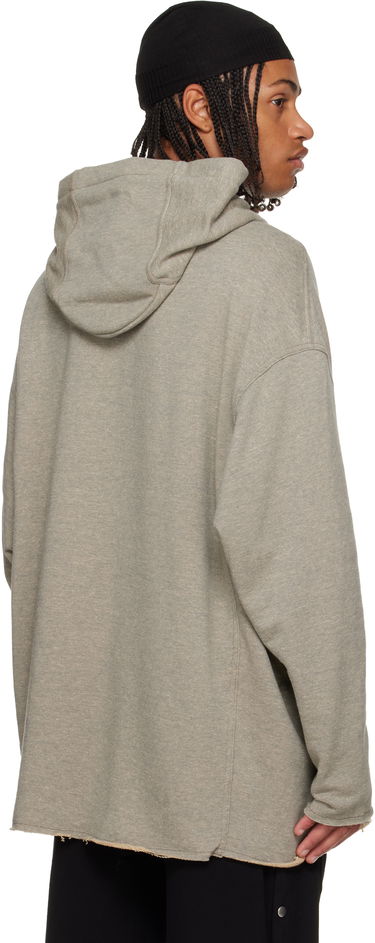 Mikina Rick Owens Rick Owens DRKSHDW Concordians Peter Oversized Raw-Edge Pullover Hoodie Šedá | DU02E7280 FGM, 2