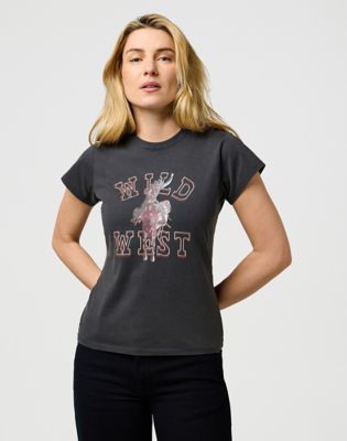 Tričko Wrangler Wild West Graphic Slim Shrunken T-Shirt XS Šedá | 112370767:XS, 0