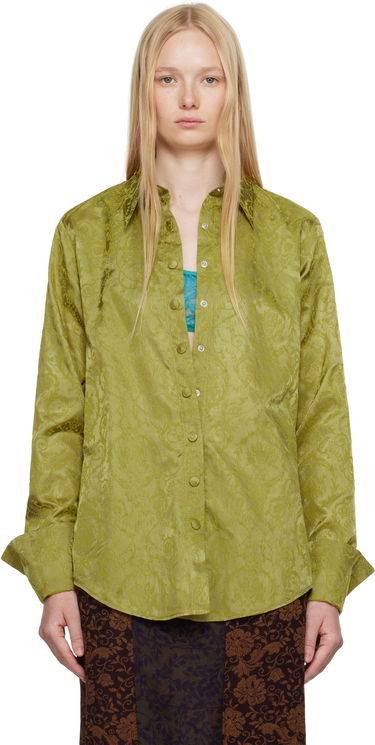 Košeľa Dries Van Noten Dries Van Noten Baroque Motif Button-Down Shirt Zelené | 251-010712-1529, 0
