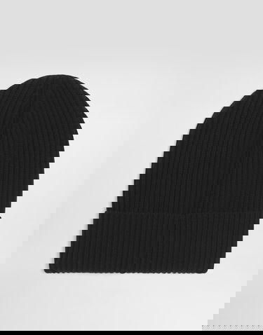 Kulicha Dolce & Gabbana Dolce & Gabbana Ribbed Knitted Wool and Cashmere Hat Čierna | FXQ19TJGME5N0000_1, 2