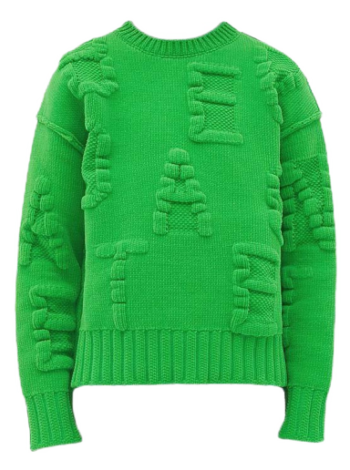 Sveter Bottega Veneta Embossing Sweater Parakeet Zelené | 687975V1OX04809