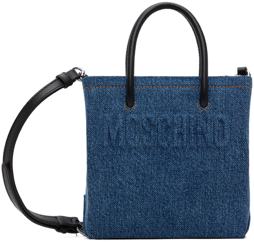 Oblečenie Moschino Blue Embossed Denim Bag Navy | 7360 2427 8218, 0
