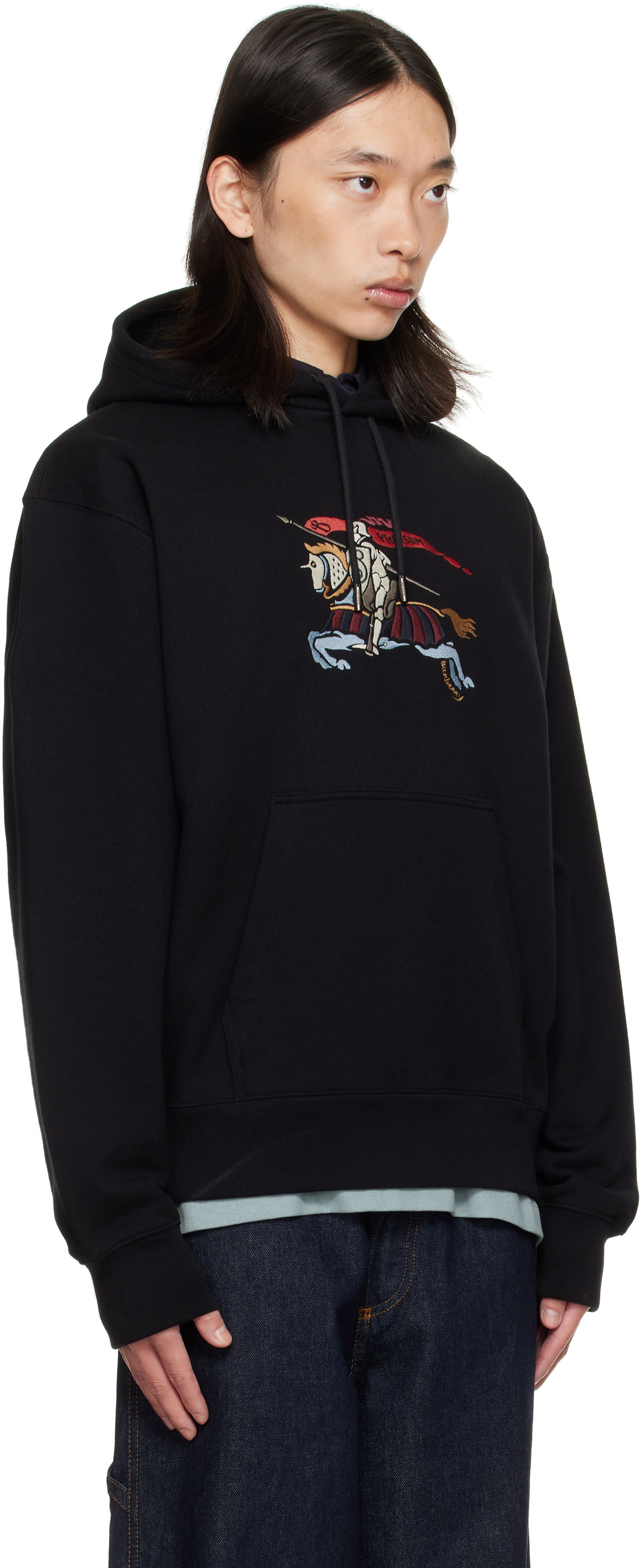 Mikina Burberry Burberry EKD Knight Graphic Hoodie Čierna | 8115126, 1