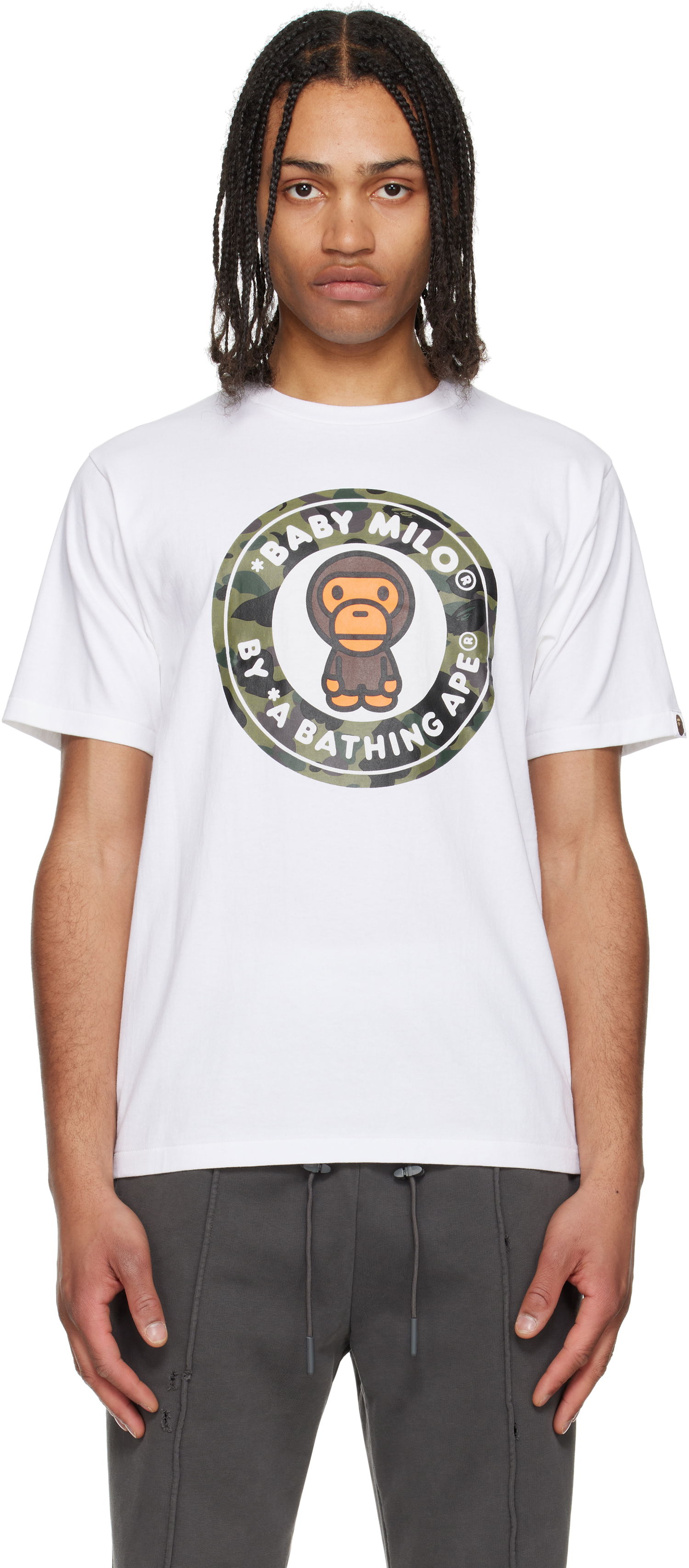 Tričko BAPE 1st Camo Milo Busy Works Tee Biela | 002TEL301004M, 0