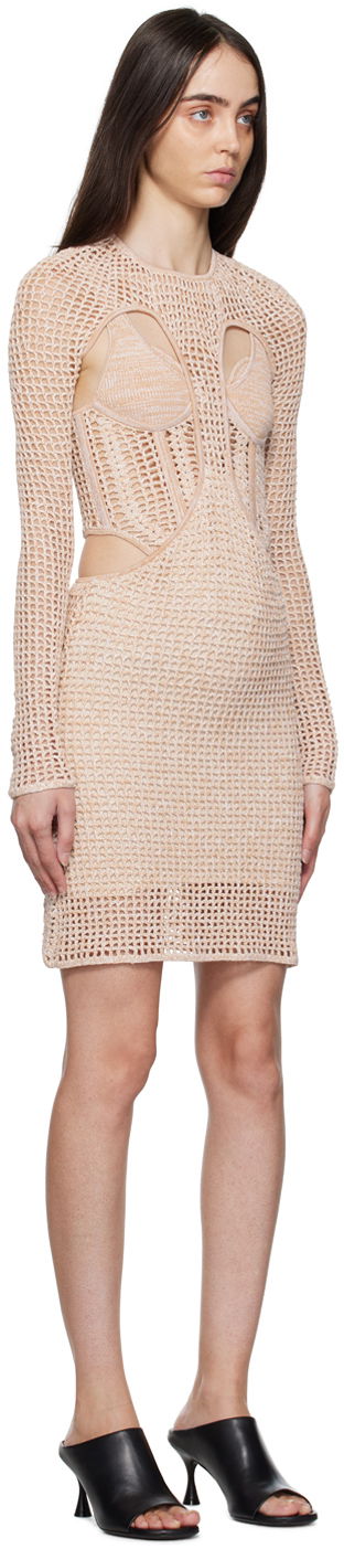 Šaty Dion Lee Dion Lee Stirrup Knit Mini Dress Béžová | A7644F22, 1