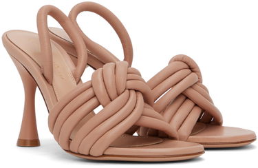 Tenisky a topánky Gianvito Rossi Ottavia Knotted Heeled Sandals Ružová | G32458.95LAC.NAP, 3