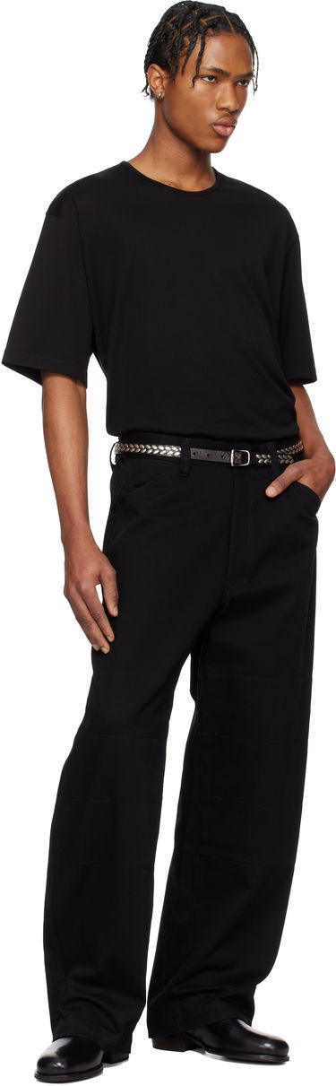 Opasok LEMAIRE Lemaire Almond Stud Leather Belt Čierna | AC1212 LL0055, 2