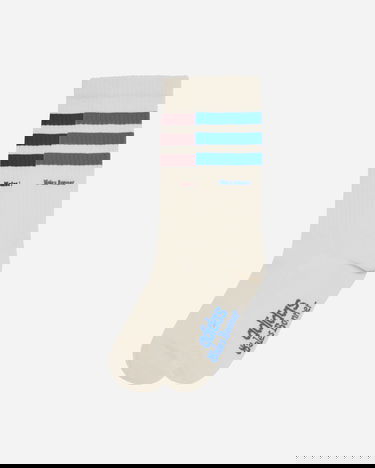 Ponožky adidas Originals adidas Originals x Wales Bonner 3-Stripes Socks 2-Pack Béžová | JV8683., 3