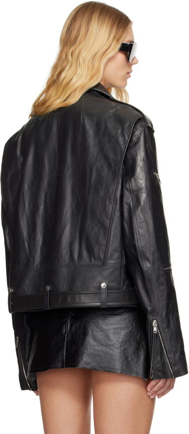 Bunda Rick Owens Rick Owens Jumbo Bauhaus Stooges Leather Biker Jacket Čierna | RP01E7717-009, 3