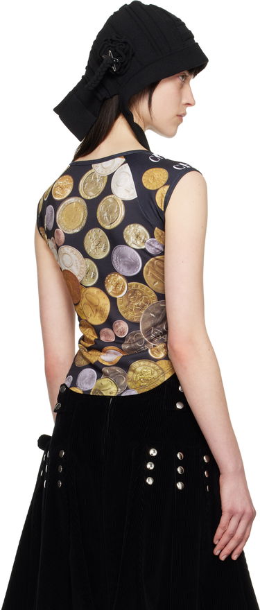 Sukňa Chopova Lowena Chopova Lowena Angelica Coin Print Short Sleeve Top Čierna | 2302, 2