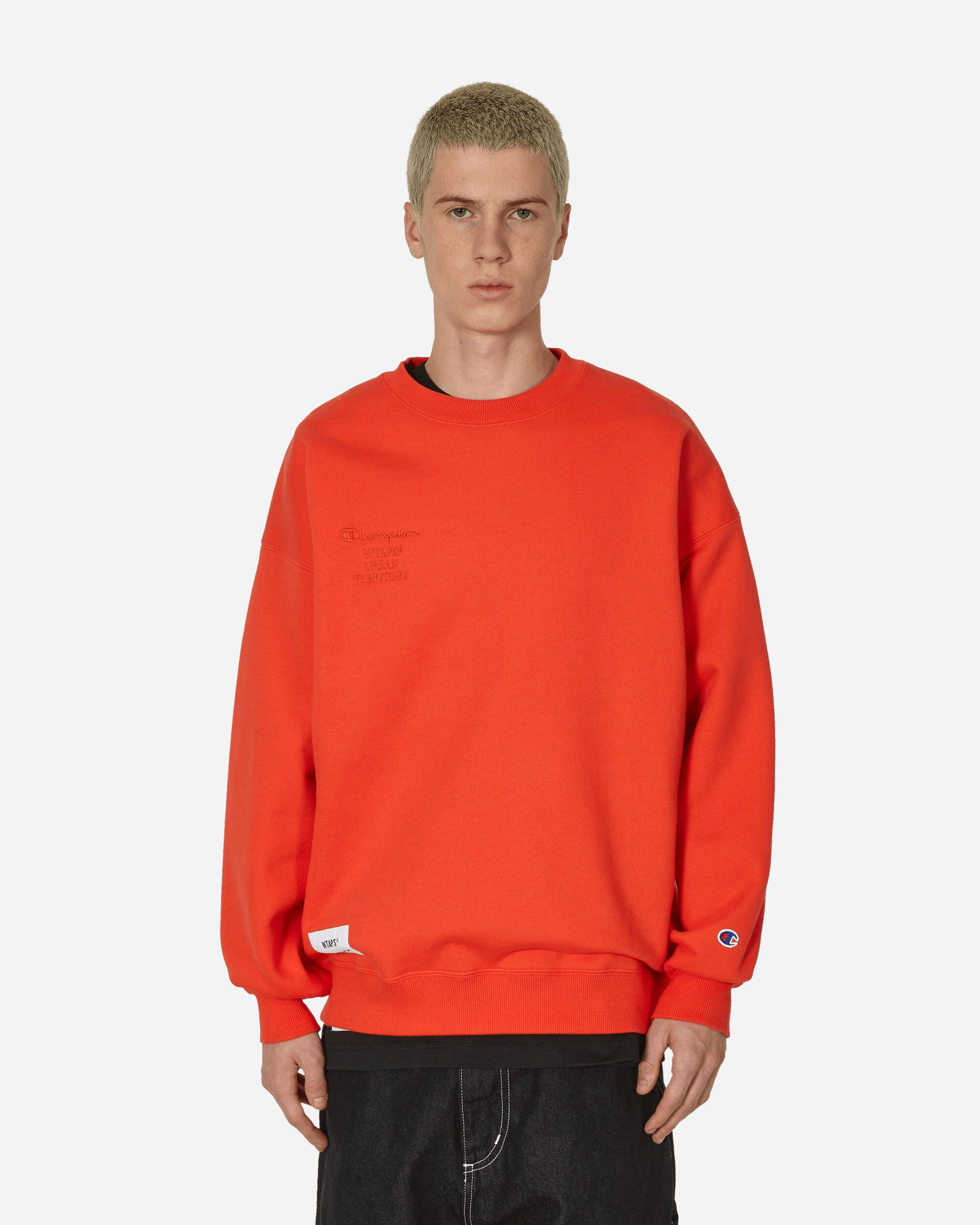 x WTAPS Crew Sweat Orange