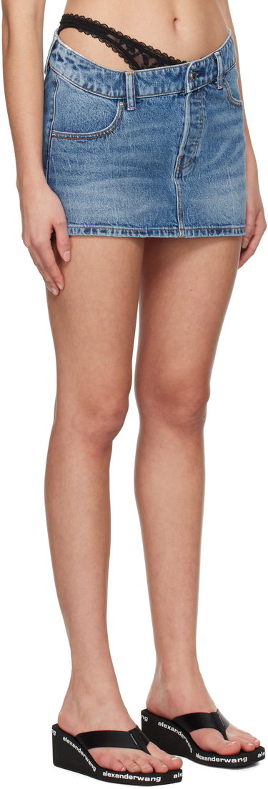 Sukňa Alexander Wang Pre-Styled Denim Mini Skirt Modrá | 4DC1255614, 1