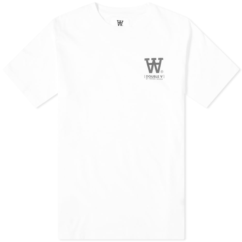 Tričko WOOD WOOD Ace AA Small Logo Tee Biela | 10035706-2222-BW, 0