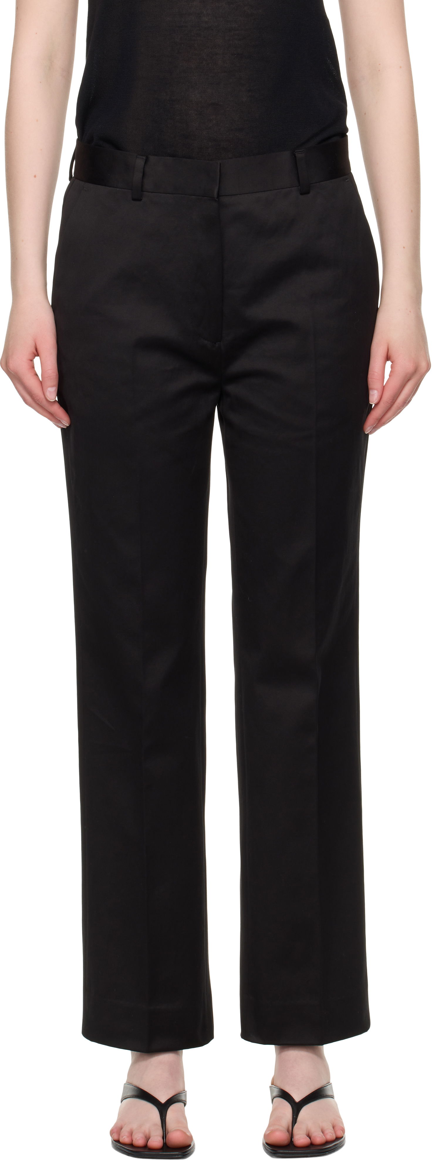 Nohavice TOTEME TOTEME Tailored Chino Trousers Čierna | 253-WRB0283-FB0498, 0