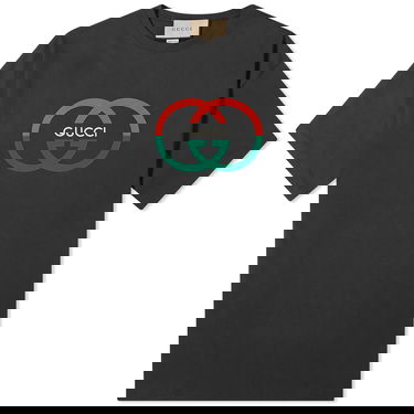 Tričko Gucci Interlocking Logo T-Shirt Čierna | 771758-XJF68-1152, 0