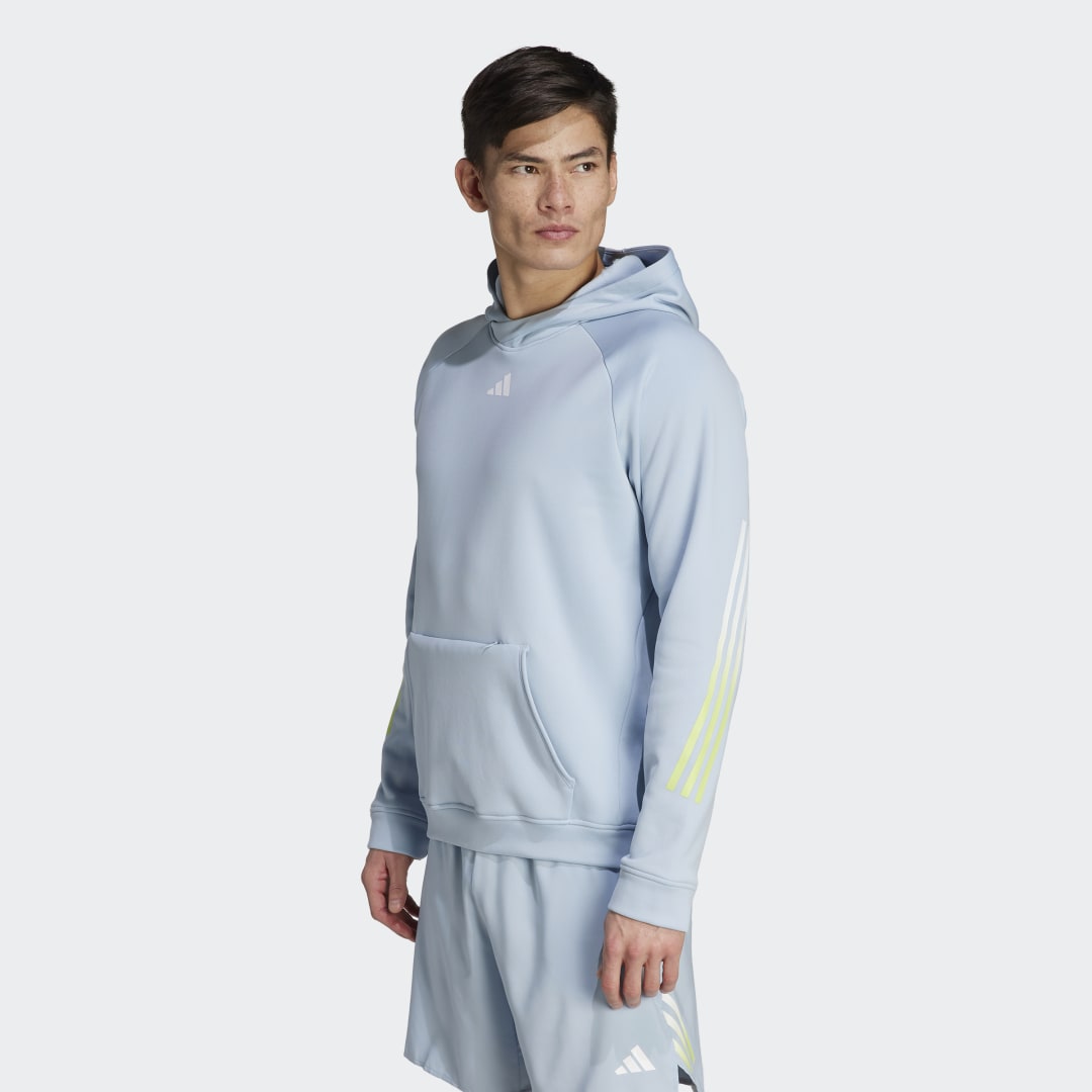 Mikina adidas Originals Train Icons 3-Stripes Training Hoodie Modrá | IJ8117, 1