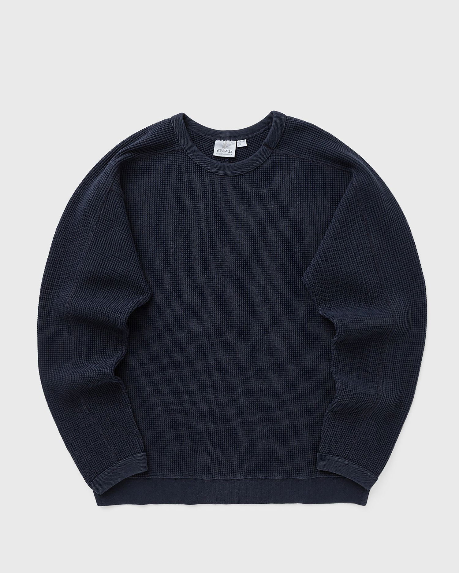 Mikina GRAMICCI Waffle Knit Crewneck Sweatshirt Navy | G5FU-J041-TWILIGHT, 0