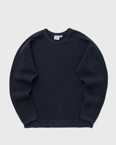 Mikina GRAMICCI Waffle Knit Crewneck Sweatshirt Navy | G5FU-J041-TWILIGHT, 0