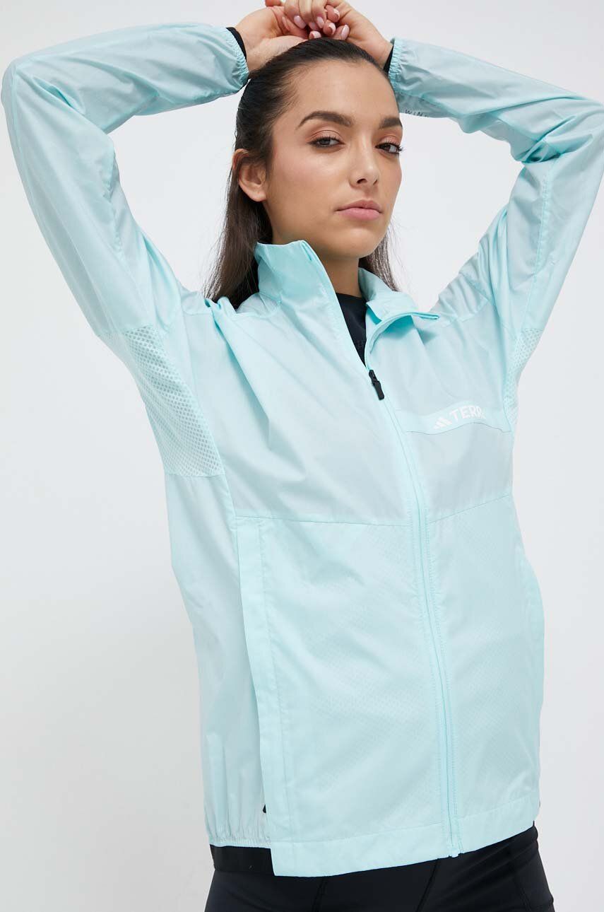 Vetrovka adidas Performance TERREX Multi Windbreaker Tyrkysová | IA1804, 0