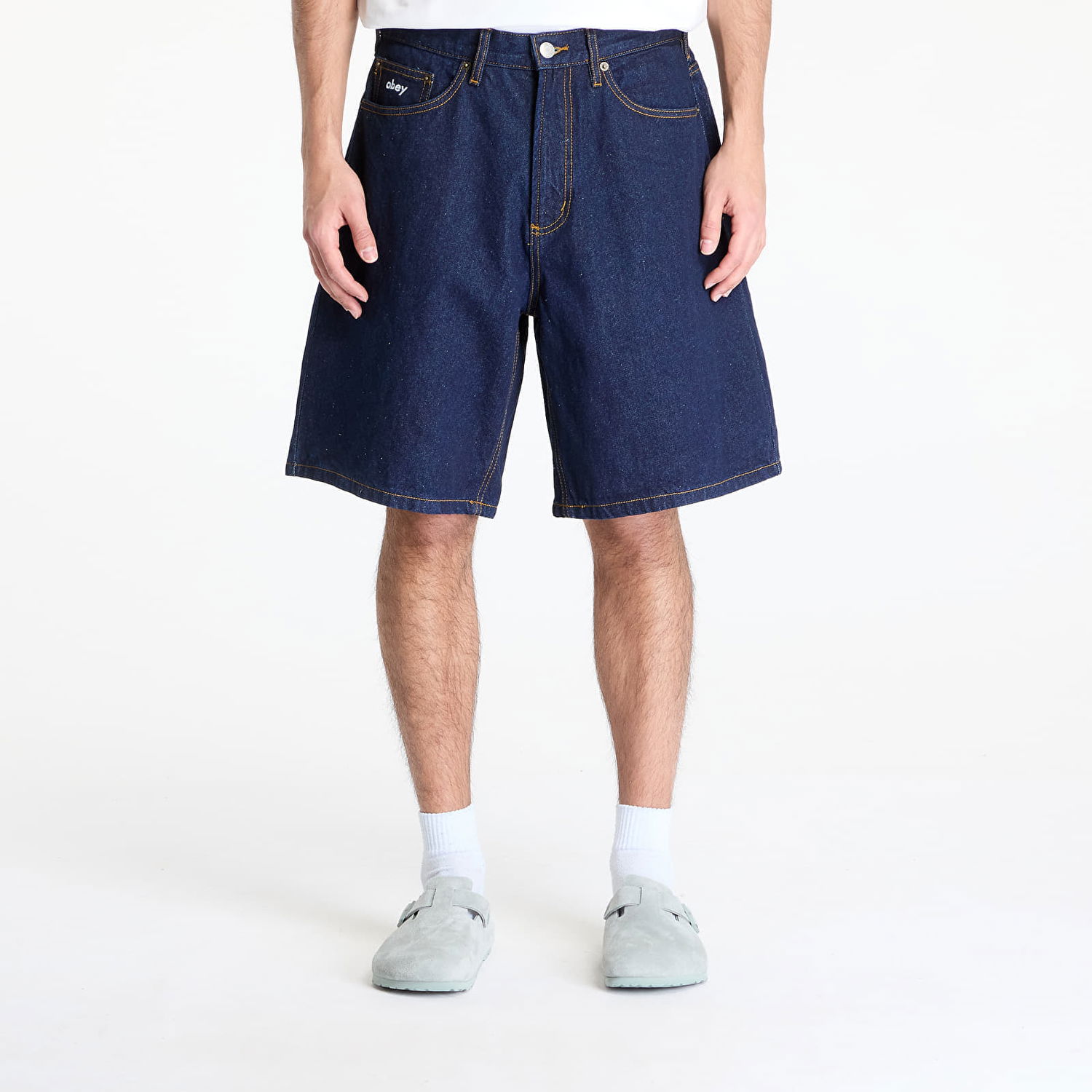 Šortky OBEY OBEY Bigwig Baggy Denim Shorts W31 Modrá | 172100090-RID, 0