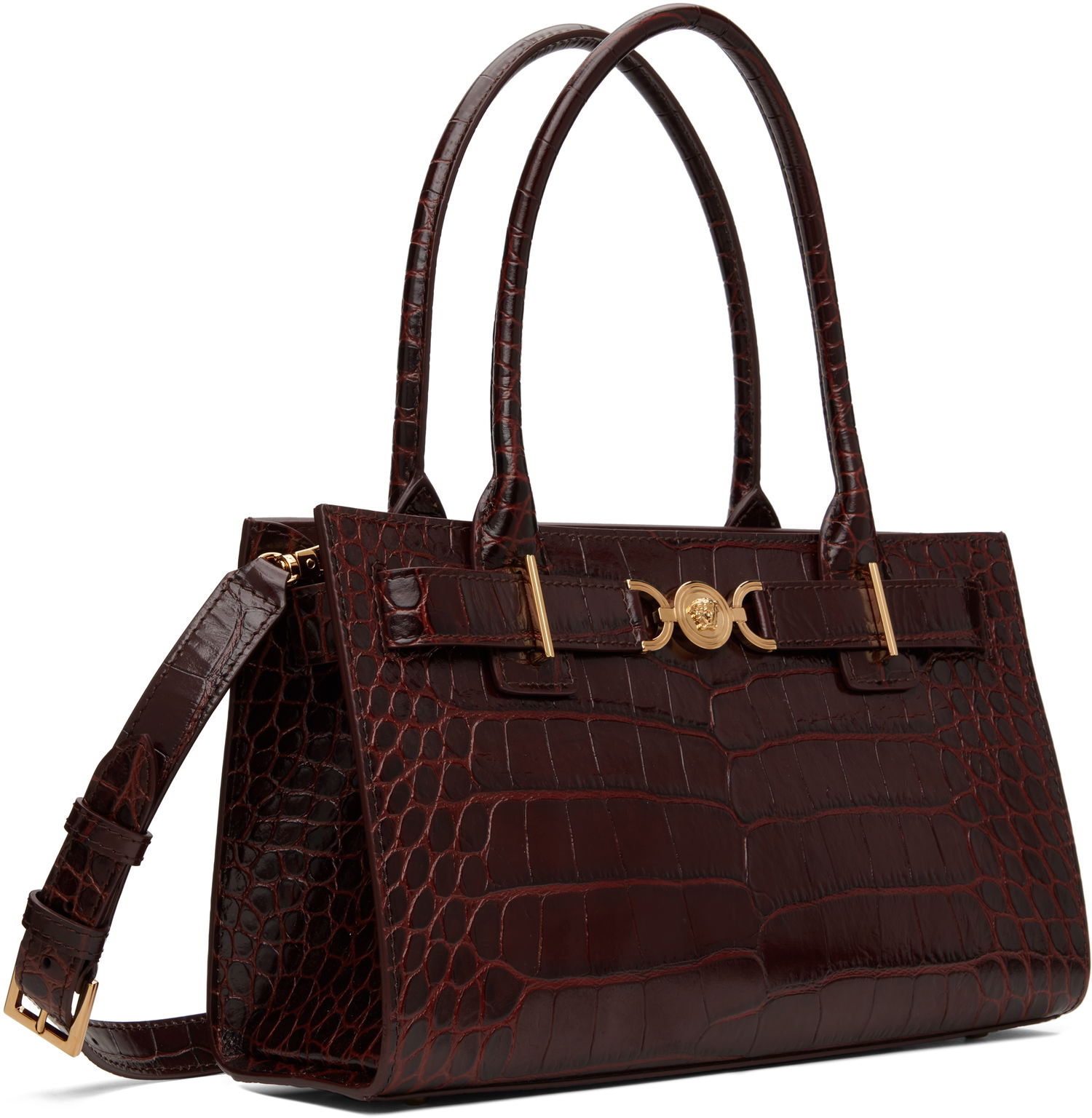 Kabelka Versace Croc-Effect '95 Bag Vínová | 1013168_1A08724_1R70V, 1