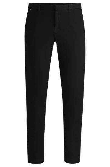 Nohavice BOSS Slim-Fit Stretch Cotton-Blend Chinos Čierna | 50485788, 0