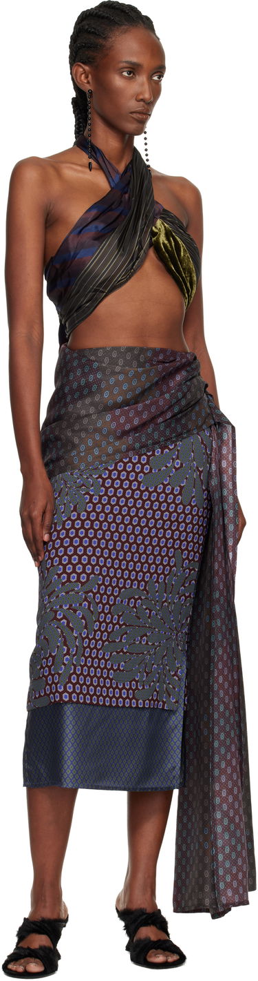 Sukňa Dries Van Noten Dries Van Noten Layered Tie Motif Midi Skirt Rôznofarebný | 252-010856-2260, 3