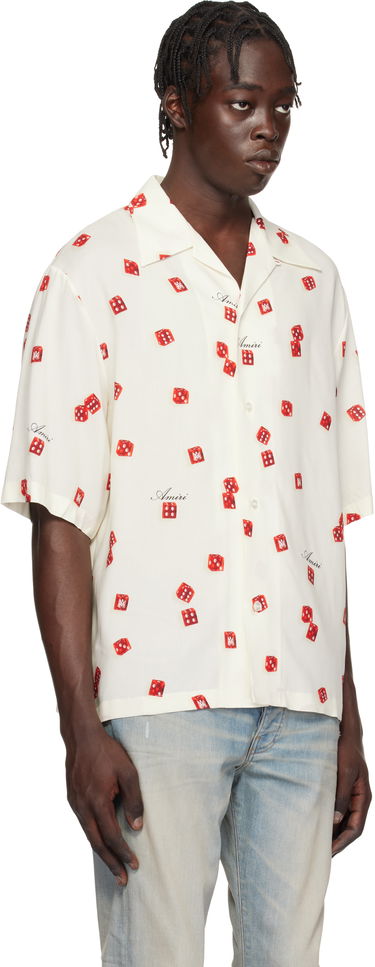 Košeľa AMIRI Dice Print Bowling Shirt Biela | AMSTCA1093, 1