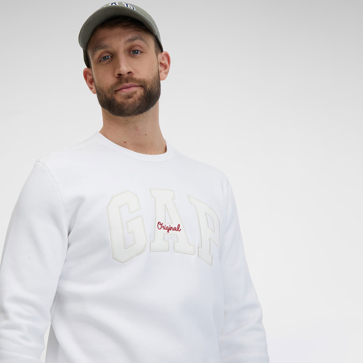 Mikina GAP Crewneck Logo Sweatshirt White000 Biela | 712676-00, 1