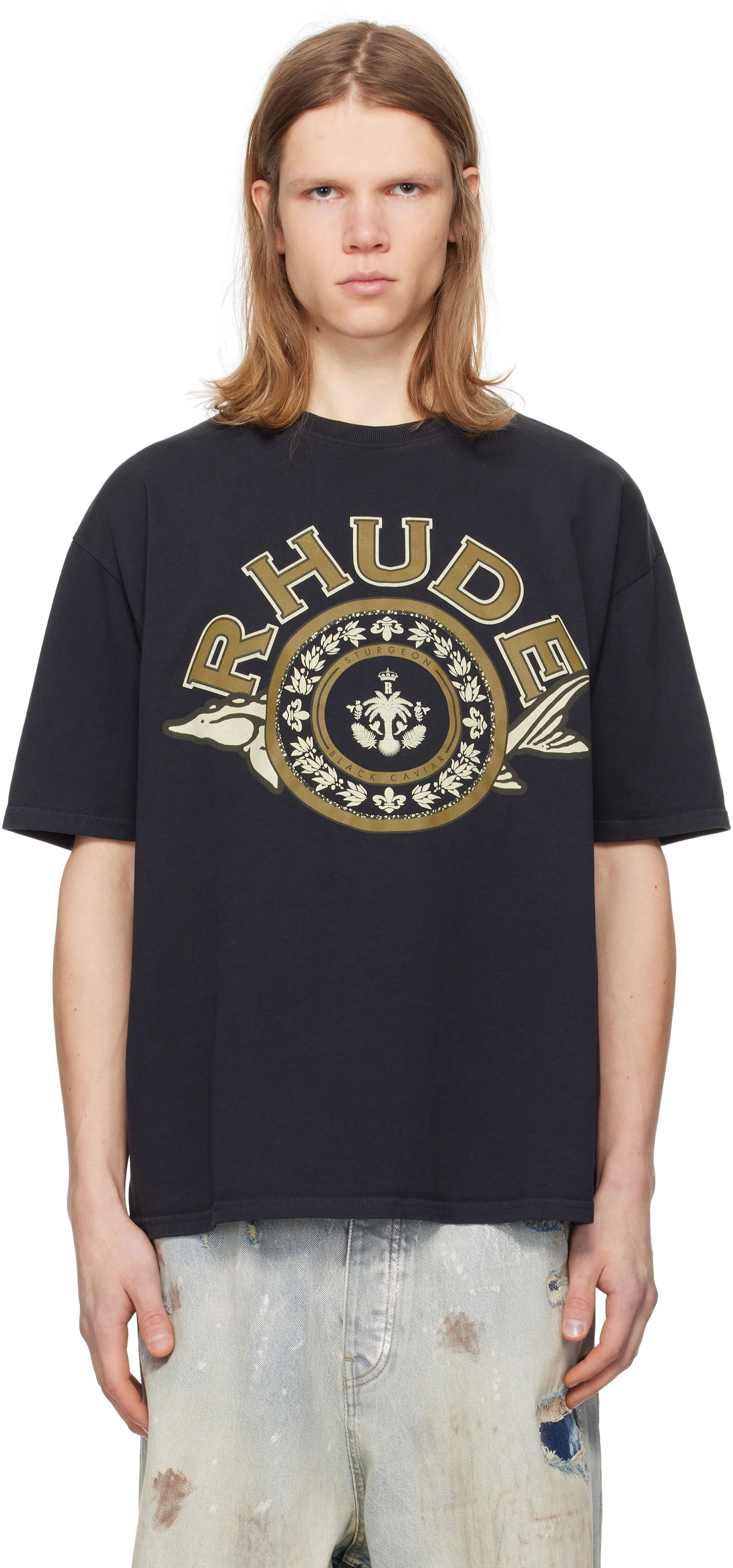 Tričko Rhude Rhude Caviar Graphic T-Shirt Čierna | RHPS25TT05012, 0