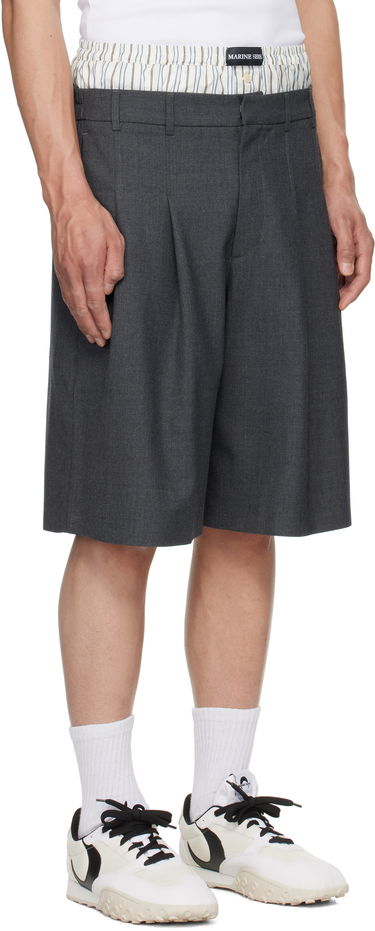 Šortky Marine Serre Marine Serre Regenerated Tailoring Shorts Šedá | MSH010A DWOV0057, 1