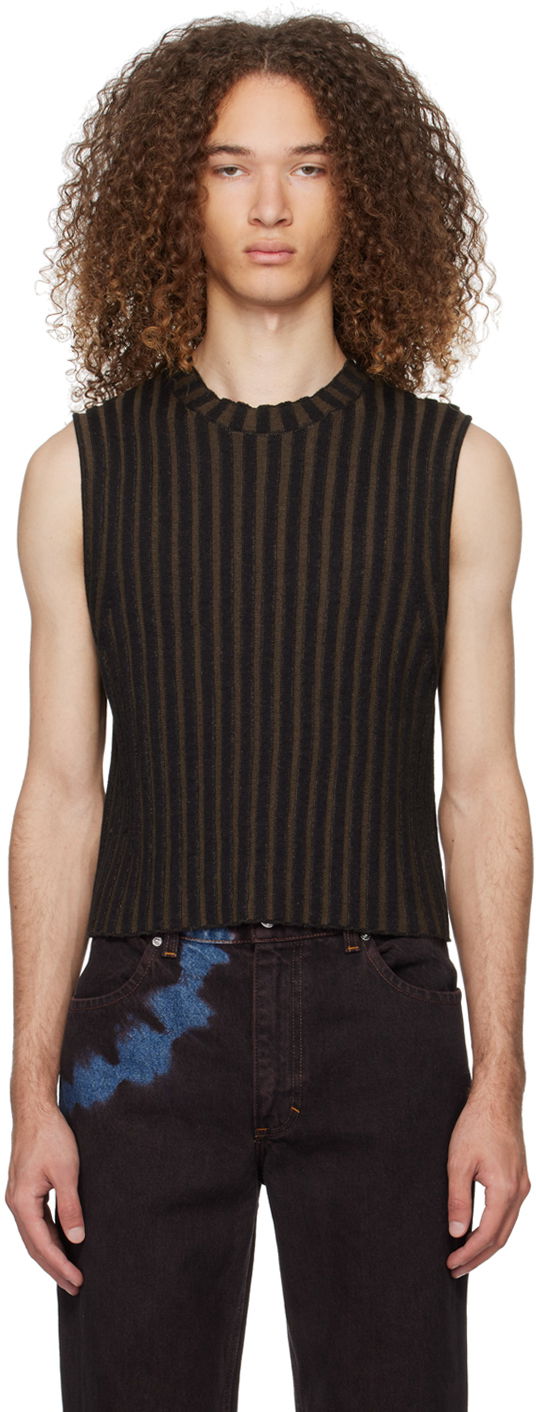 Sveter Eckhaus Latta Keyboard Vest Hnedá | 8025-EL-PS24-C - COFFEE, 0
